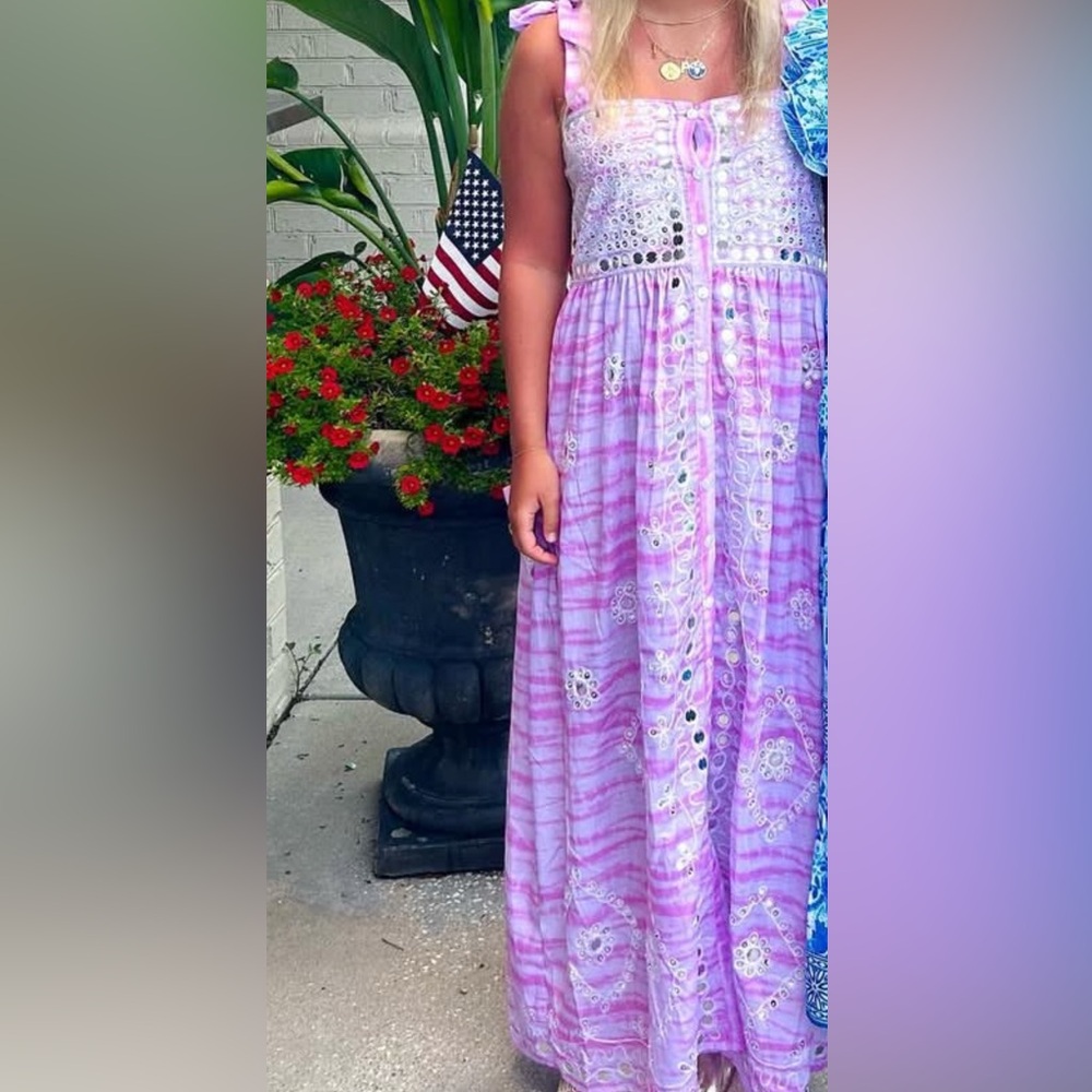 Pink Sequin Maxi Dress